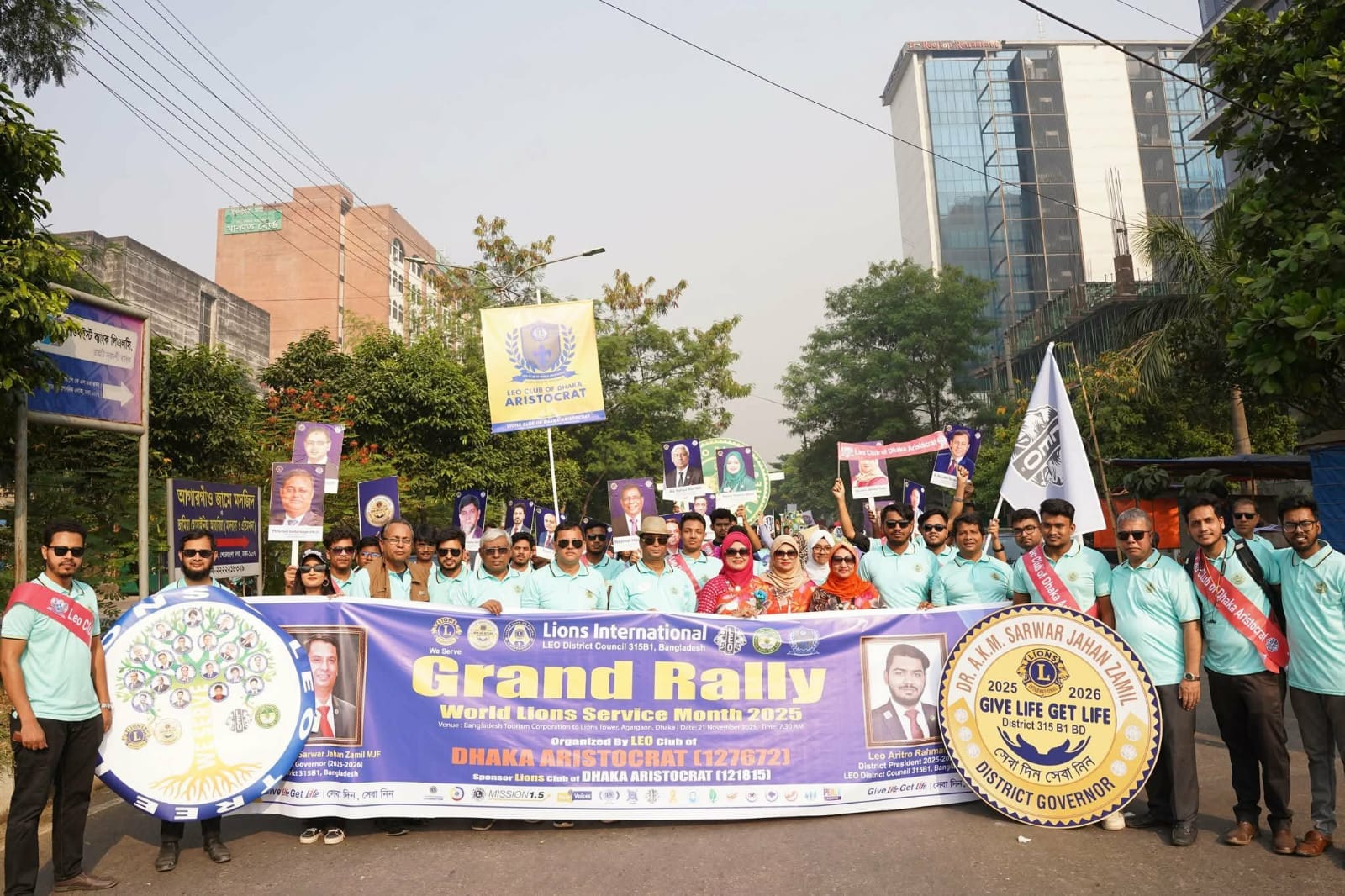 মানবতার বার্তা ছড়িয়ে বিশ্ব লায়ন্স সার্ভিস মাসে জেলা ৩১৫ বি১-এর গ্র্যান্ড র‍্যালি