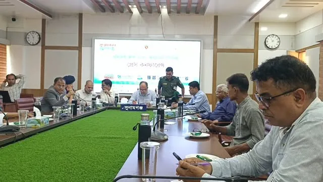 ‎জেলা পর্যায়ে ভূমিসেবা মেলা-২০২৬ উদযাপন উপলক্ষে সুনামগঞ্জ জেলাপ্রশাসকের সাথে সাংবাদিকদের মতো বিনিময় সভা অনুষ্ঠিত।
