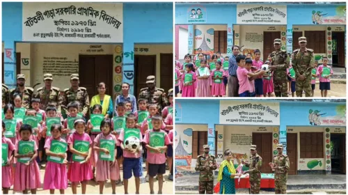 নানিয়ারচর জোন কর্তৃক ছাত্র-ছাত্রীদের মা‌ঝে শিক্ষা ও ক্রীড়া সামগ্রী এবং শিক্ষকদের উপহার প্রদান