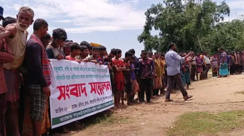তাহিরপুরে নদী পথে বিআইডব্লিউটি ও টুল টেক্সের নামে অতিরিক্ত চাদাঁবাজি বন্ধের নির্দিষ্টকালের নৌ ধর্মঘটের ডাক