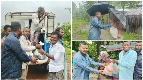 দুর্যোগের দুর্দিনে মানবতার দৃষ্টান্ত: ইয়াংছায় ২৩৯ পরিবারের পাশে নেজাম উদ্দিন কোম্পানি