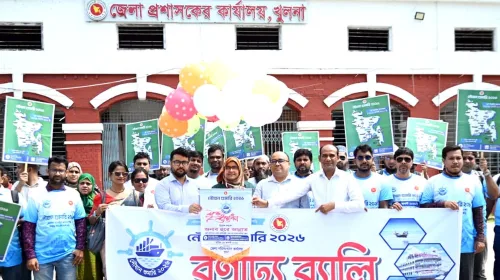 খুলনায় নৌযান শুমারি উপলক্ষ্যে বর্ণাঢ্য শোভাযাত্রা