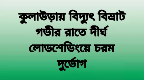 কুলাউড়ায় বিদ্যুৎ বিভ্রাট গভীর রাতে দীর্ঘ লোডশেডিংয়ে চরম দুর্ভোগ