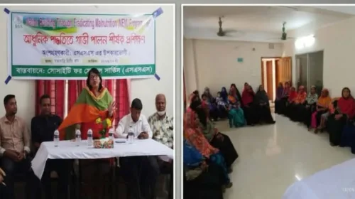 টাংগাইলের চারাবাড়ীতে এসএসএস-এর উদ্যোগে গাভী পালন বিষয়ক
