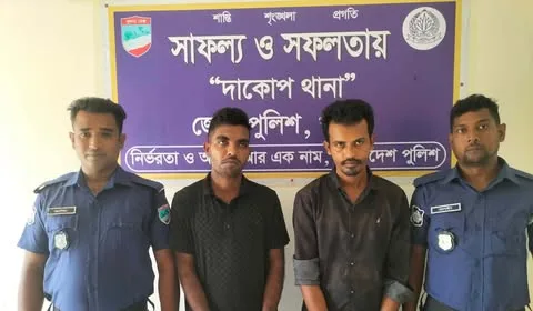 দাকোপে পুলিশের অভিযানে মাদকদ্রব্য ইয়াবা ট্যাবলেটসহ দুই যুবক আটক