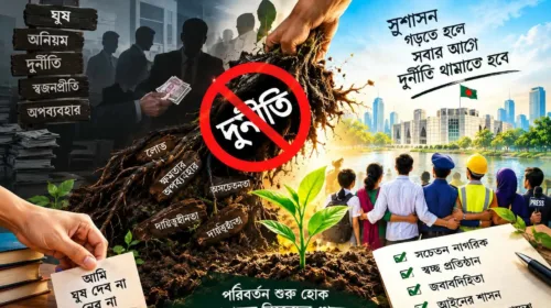 দুর্নীতি নয়, চাই জবাবদিহি ও সুশাসন