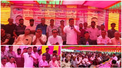 পাইকগাছার সোলাদানায় চক্ষু চিকিৎসা ও ডায়াবেটিস পরীক্ষা ক্যাম্প