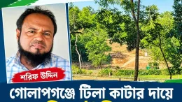গোলাপগঞ্জে টিলা কাটার