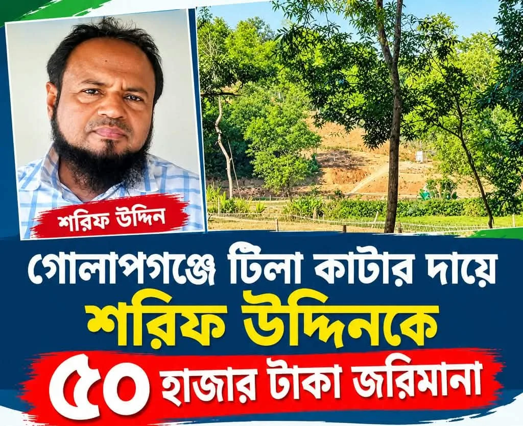 গোলাপগঞ্জে টিলা কাটার